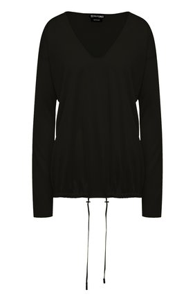 Женский пуловер из вискозы TOM FORD черного цвета, арт. MAK1152-YAX413 | Фото 1 (Материал внешний: Вискоза; Рукава: Длинные; Длина (для топов): Стандартные; Стили: Кэжуэл; Женское Кросс-КТ: Пуловер-одежда)