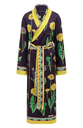 Женский шелковый халат DOLCE & GABBANA сиреневого цвета по цене 418000 руб., арт. F0Z06T/FI18E | Фото 1 Женский шелковый халат DOLCE & GABBANA сиреневого цвета, арт. F0Z06T/FI18E | Фото 1 (Материал внешний: Шелк; Материал подклада: Шелк)