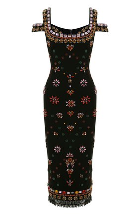 Женское платье из вискозы DOLCE & GABBANA черного цвета по цене 13200000 тенге, арт. F6J4RZ/GDAJN | Фото 1 Женское платье из вискозы DOLCE & GABBANA черного цвета, арт. F6J4RZ/GDAJN | Фото 1 (Материал подклада: Шелк; Длина Ж (юбки, платья, шорты): Миди; Материал внешний: Вискоза; Стили: Гламурный; Случай: Вечерний; Женское Кросс-КТ: Платье-одежда, платье-футляр; Рукава: Без рукавов, На бретелях)