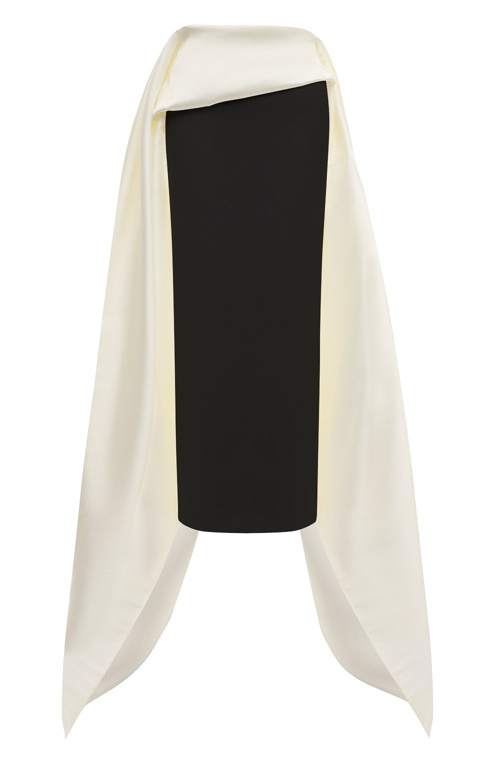 Женская юбка SOLACE черно-белого цвета, арт. 0S31062 | Фото 1 (Стили: Гламурный; Материал внешний: Синтетический материал; Женское Кросс-КТ: Юбка-одежда; Длина Ж (юбки, платья, шорты): Макси)