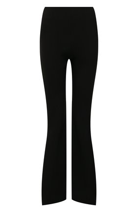 Женские брюки SOLACE черного цвета, арт. 0S31092 | Фото 1 (Длина (брюки, джинсы): Удлиненные; Материал внешний: Синтетический материал; Стили: Гламурный; Женское Кросс-КТ: Брюки-одежда; Силуэт Ж (брюки и джинсы): Расклешенные)