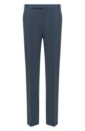 Мужские брюки из шерсти и шелка ERMENEGILDO ZEGNA синего цвета по цене 76650 руб., арт. 379F01/75TB12 | Фото 1 Мужские брюки из шерсти и шелка ERMENEGILDO ZEGNA синего цвета, арт. 379F01/75TB12 | Фото 1 (Материал внешний: Шерсть; Длина (брюки, джинсы): Стандартные; Материал подклада: Вискоза; Случай: Формальный; Стили: Классический)