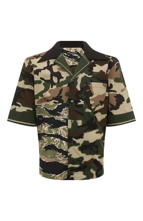 Мужская хлопковая рубашка DOLCE & GABBANA хаки цвета по цене 92050 руб., арт. G5HK3T/FI5BG | Фото 1 Мужская хлопковая рубашка DOLCE & GABBANA хаки цвета, арт. G5HK3T/FI5BG | Фото 1 (Длина (для топов): Стандартные; Материал внешний: Хлопок; Рукава: Короткие; Случай: Повседневный; Воротник: Отложной; Принт: С принтом; Стили: Милитари)