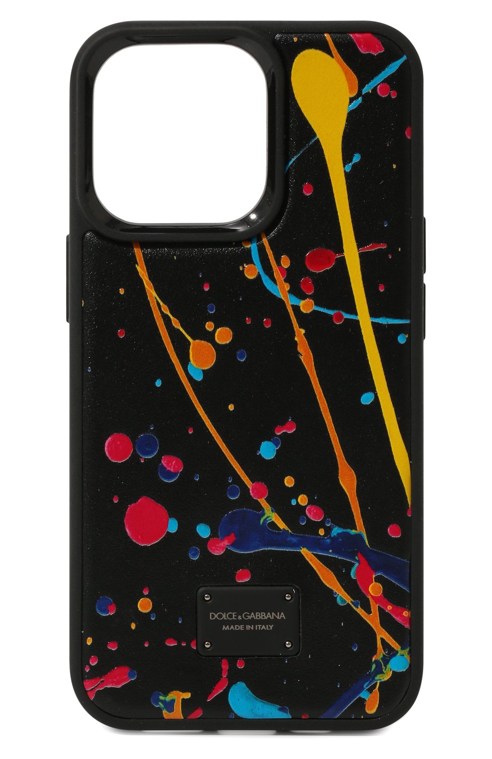 Кожаный чехол для iphone 13 pro DOLCE & GABBANA черного цвета, арт. BP3135/AQ276 | Фото 1 (Женское Кросс-КТ: Кожа iPhone; Материал: Натуральная кожа)