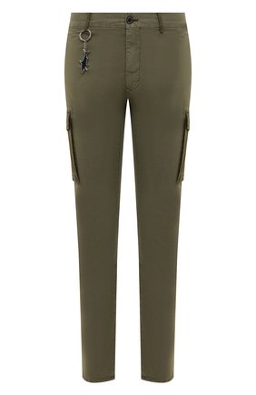 Мужские хлопковые брюки-карго PAUL&SHARK хаки цвета, арт. 22414056/IJS | Фото 1 (Длина (брюки, джинсы): Стандартные; Материал внешний: Хлопок; Случай: Повседневный; Силуэт М (брюки): Карго; Стили: Милитари)