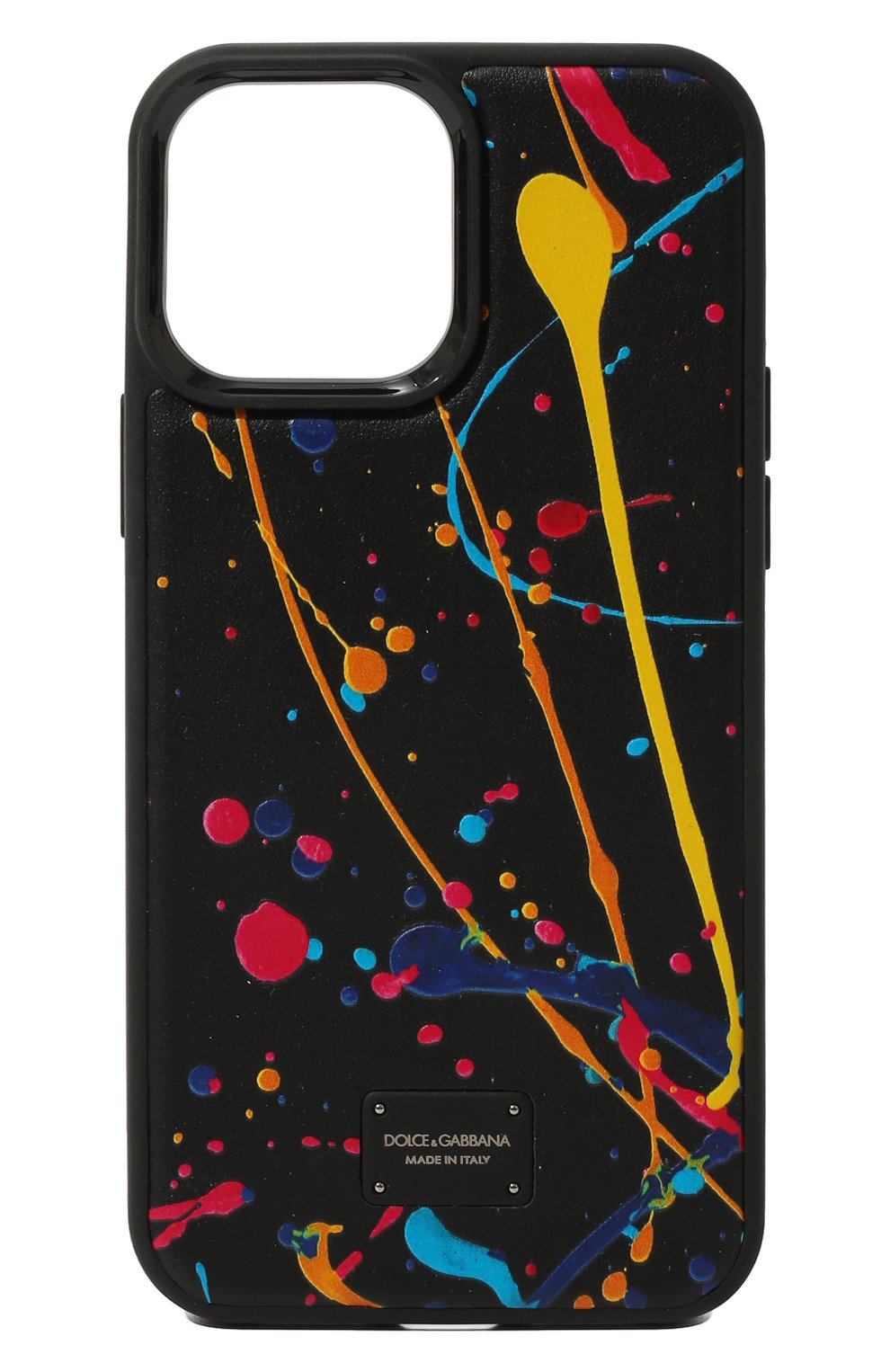 Кожаный чехол для iphone 13 pro max DOLCE & GABBANA черного цвета, арт. BP3136/AQ276 | Фото 1 (Материал: Натуральная кожа)