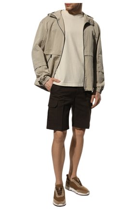 Мужские шорты из хлопка и льна LORO PIANA темно-коричневого цвета по цене 62850 руб., арт. FAM1899 | Фото 2 Мужские шорты из хлопка и льна LORO PIANA темно-коричневого цвета, арт. FAM1899 | Фото 2 (Материал внешний: Лен, Хлопок; Длина Шорты М: До колена; Принт: Без принта; Мужское Кросс-КТ: Шорты-одежда; Стили: Кэжуэл; Силуэт М (брюки): Карго; Случай: Повседневный)