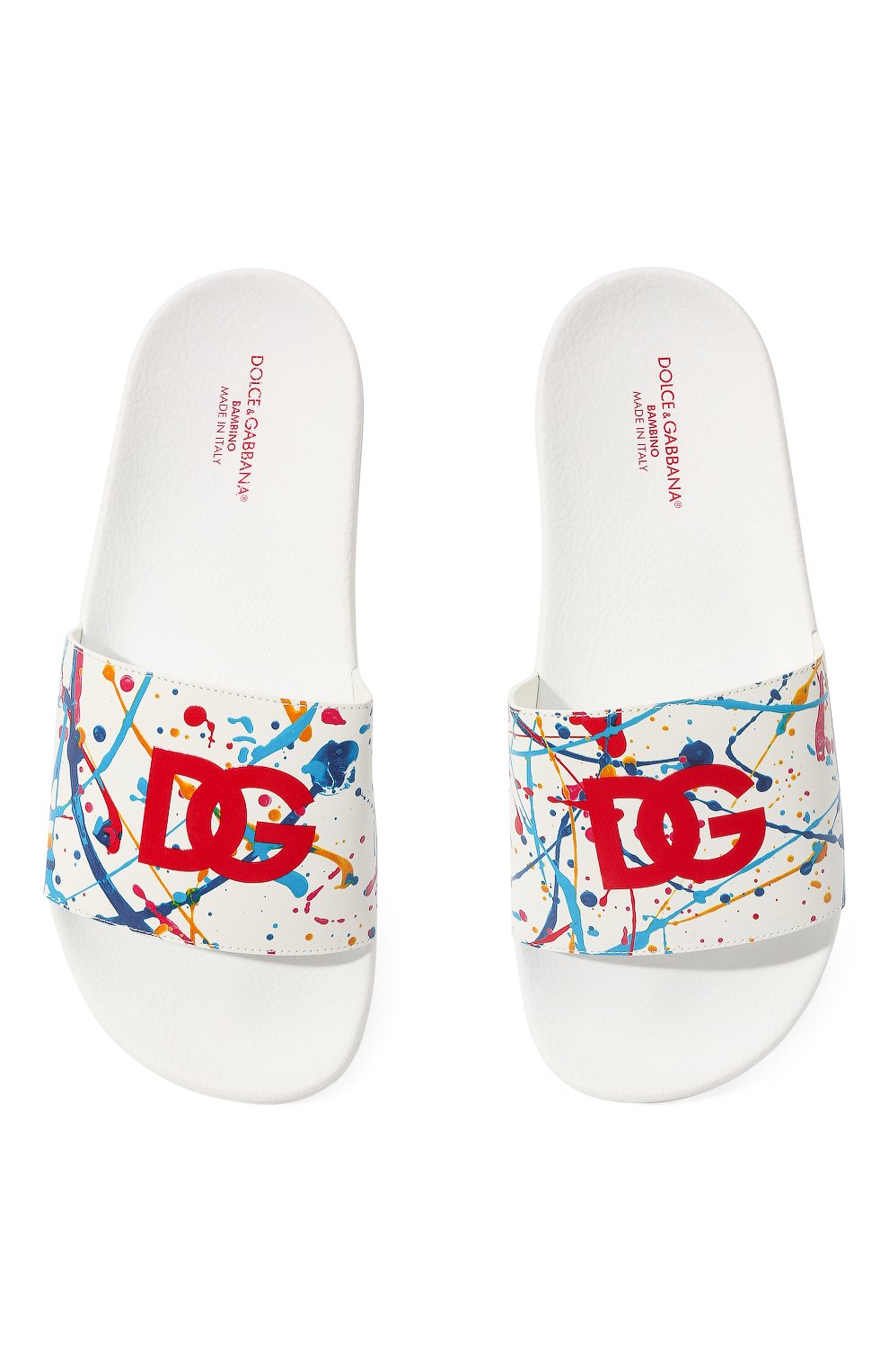Мужского кожаные шлепанцы DOLCE & GABBANA белого цвета по цене 23350 руб., арт. DD0318/A7007/37-39 | Фото 4 Мужского кожаные шлепанцы DOLCE & GABBANA белого цвета, арт. DD0318/A7007/37-39 | Фото 4 (Материал внешний: Кожа; Материал внутренний: Натуральная кожа)