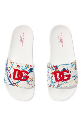 Мужского кожаные шлепанцы DOLCE & GABBANA белого цвета по цене 23350 руб., арт. DD0318/A7007/37-39 | Фото 4 Мужского кожаные шлепанцы DOLCE & GABBANA белого цвета, арт. DD0318/A7007/37-39 | Фото 4 (Материал внешний: Кожа; Материал внутренний: Натуральная кожа)