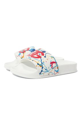 Мужского кожаные шлепанцы DOLCE & GABBANA белого цвета по цене 16950 руб., арт. DD0318/A7007/24-28 | Фото 1 Мужского кожаные шлепанцы DOLCE & GABBANA белого цвета, арт. DD0318/A7007/24-28 | Фото 1 (Материал внешний: Кожа; Материал внутренний: Натуральная кожа)