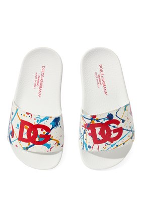 Мужского кожаные шлепанцы DOLCE & GABBANA белого цвета по цене 16950 руб., арт. DD0318/A7007/24-28 | Фото 4 Мужского кожаные шлепанцы DOLCE & GABBANA белого цвета, арт. DD0318/A7007/24-28 | Фото 4 (Материал внешний: Кожа; Материал внутренний: Натуральная кожа)
