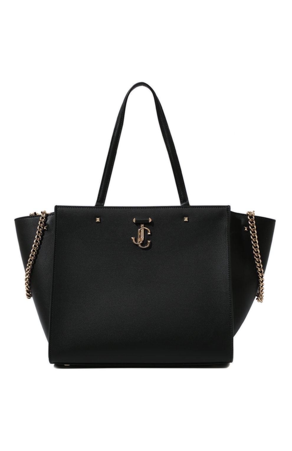 Женский сумка-тоут varenne JIMMY CHOO черного цвета, арт. VARENNETOTEBAGDAW | Фото 1 (Сумки-технические: Сумки-шопперы; Размер: medium; Материал: Натуральная кожа)