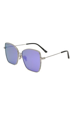 Женские солнцезащитные очки BALENCIAGA фиолетового цвета, арт. BB0196SA 003 | Фото 1 (Тип очков: С/з; Материал: Металл; Очки форма: Квадратные)