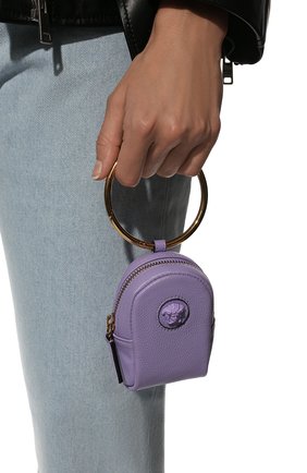 Женская сумка la medusa VERSACE фиолетового цвета, арт. 1003886/DVIT3T | Фото 2 (Размер: mini; Материал: Натуральная кожа; Сумки-технические: Сумки top-handle)