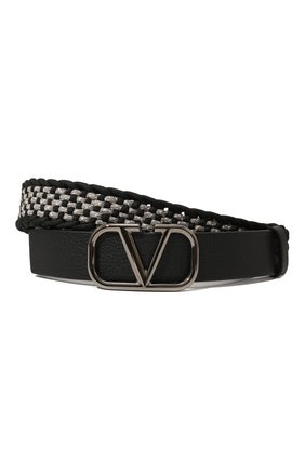 Мужской комбинированный ремень VALENTINO черно-белого цвета по цене 59400 руб., арт. XY2T0T48/GUF | Фото 1 Мужской комбинированный ремень VALENTINO черно-белого цвета, арт. XY2T0T48/GUF | Фото 1 (Материал: Текстиль; Случай: Повседневный)
