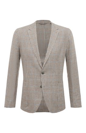 Мужской пиджак изо льна и шерсти ERMENEGILDO ZEGNA бежевого цвета по цене 229000 руб., арт. 349521/1DJSS0 | Фото 1 Мужской пиджак изо льна и шерсти ERMENEGILDO ZEGNA бежевого цвета, арт. 349521/1DJSS0 | Фото 1 (Длина (для топов): Стандартные; Рукава: Длинные; Материал подклада: Купро; Материал внешний: Лен; Случай: Повседневный; 1-2-бортные: Однобортные; Пиджаки М: Прямой; Стили: Кэжуэл)
