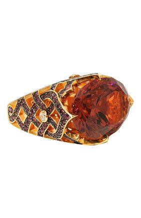 Женское кольцо sultanate QUEENSBEE оранжевого цвета, арт. 102318/16,08 | Фото 1 (Материал: Серебро)