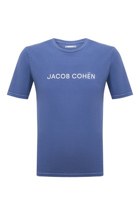 Мужская хлопковая футболка JACOB COHEN синего цвета по цене 15700 руб., арт. U 4 002 04 M 4369/Y38 | Фото 1 Мужская хлопковая футболка JACOB COHEN синего цвета, арт. U 4 002 04 M 4369/Y38 | Фото 1 (Рукава: Короткие; Материал внешний: Хлопок; Длина (для топов): Стандартные; Принт: С принтом; Стили: Спорт-шик)