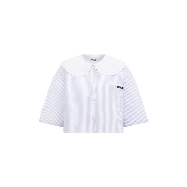 Хлопковая блузка Miu Miu