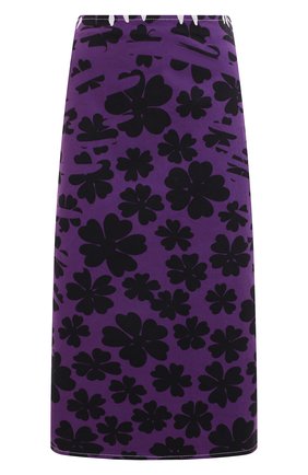 Женская джинсовая юбка MIU MIU фиолетового цвета по цене 110000 руб., арт. MG1757-10MG-F0CFW | Фото 1