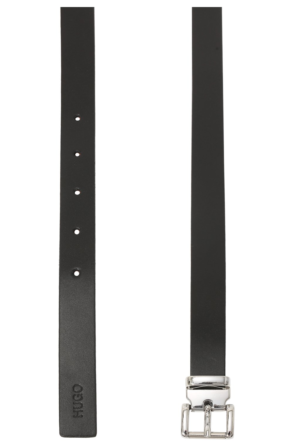 Женский двусторонний кожаный ремень со сменными пряжками HUGO черного цвета, арт. 50466175 | Фото 3 (Материал: Натуральная кожа)