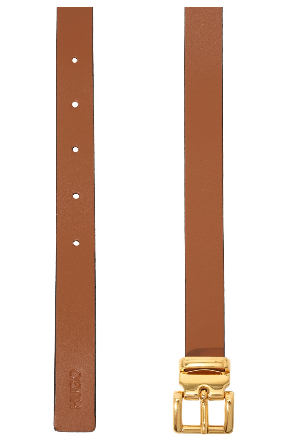 Женский двусторонний кожаный ремень со сменными пряжками HUGO черного цвета, арт. 50466175 | Фото 6 (Материал: Натуральная кожа)