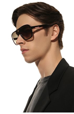 Мужские солнцезащитные очки DSQUARED2 леопардового цвета, арт. D20003 086 | Фото 2 (Тип очков: С/з; Материал: Пластик; Кросс-КТ: С/з-мужское; Очки форма: Авиаторы; Оптика Гендер: оптика-мужское)