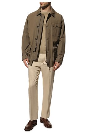 Мужские кожаные дерби BRUNELLO CUCINELLI коричневого цвета, арт. 221MZUCSLK938 | Фото 2 (Стили: Классический)
