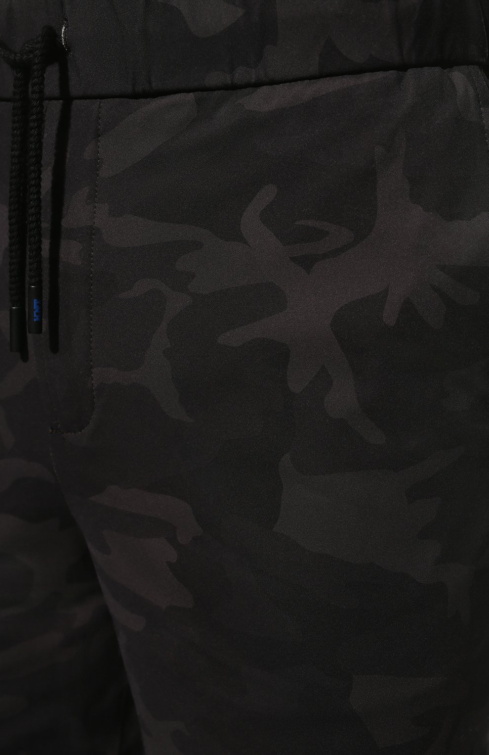 Мужские шорты KNT темно-серого цвета, арт. UPKN013X0744A | Фото 5 (Длина Шорты М: До колена; Принт: Без принта; Случай: Повседневный; Материал внешний: Синтетический материал; Стили: Милитари)