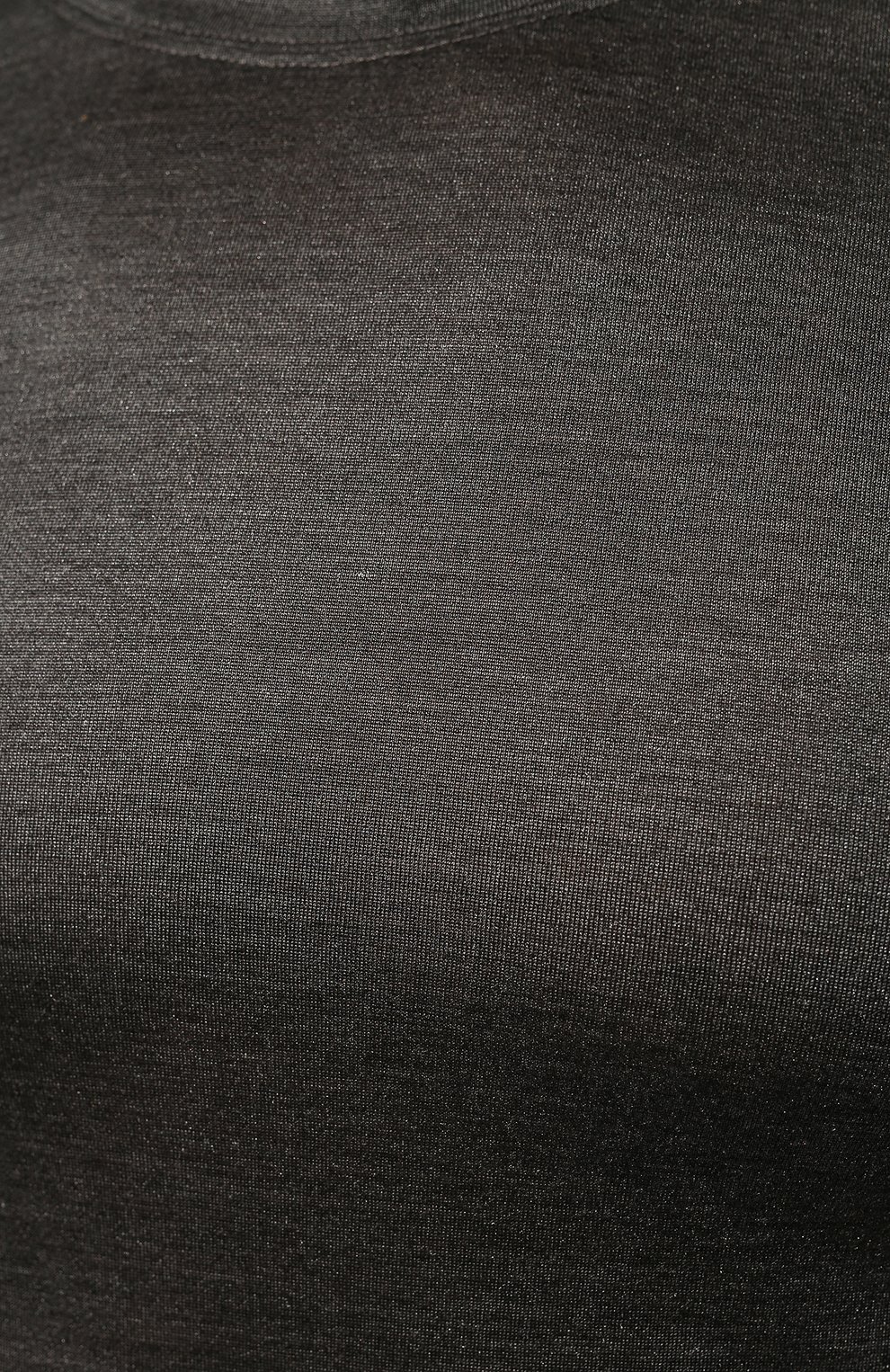 Мужская шелковая футболка ANDREA CAMPAGNA темно-серого цвета, арт. 60123/78320 | Фото 5 (Материал внешний: Шелк; Принт: Без принта; Рукава: Короткие; Длина (для топов): Стандартные; Стили: Кэжуэл)