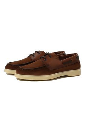 Мужские замшевые топсайдеры SANTONI коричневого цвета по цене 59050 руб., арт. MGYG18077TITSSE0M62 | Фото 1 Мужские замшевые топсайдеры SANTONI коричневого цвета, арт. MGYG18077TITSSE0M62 | Фото 1 (Материал внутренний: Натуральная кожа; Материал внешний: Кожа, Замша; Мужское Кросс-КТ: Топсайдеры-обувь; Стили: Кэжуэл)
