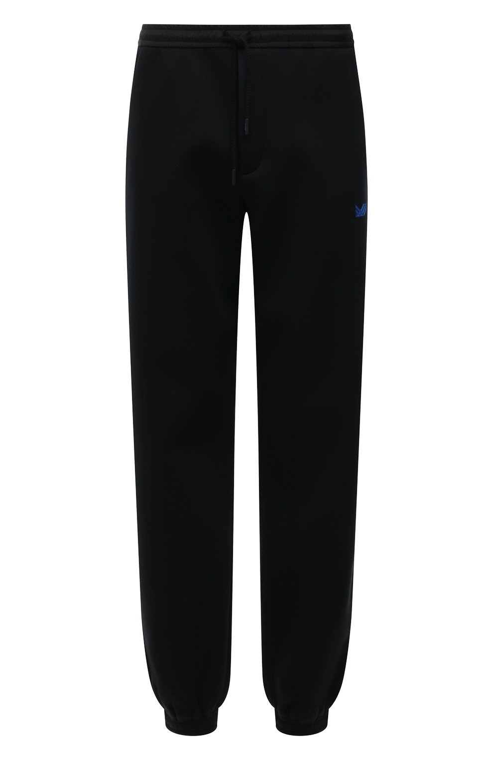 Мужские джоггеры KNT черного цвета, арт. UPKN014X0714A | Фото 1 (Длина (брюки, джинсы): Стандартные; Материал внешний: Синтетический материал; Стили: Спорт-шик; Силуэт М (брюки): Джоггеры)