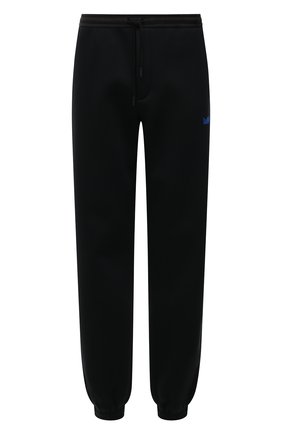 Мужские джоггеры KNT черного цвета, арт. UPKN014X0714A | Фото 1 (Материал внешний: Синтетический материал; Длина (брюки, джинсы): Стандартные; Силуэт М (брюки): Джоггеры; Стили: Спорт-шик)