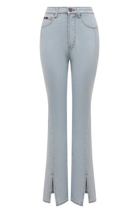 Женские джинсы BLCV синего цвета, арт. 102DSHSZ001_SB | Фото 1 (Длина (брюки, джинсы): Удлиненные; Материал внешний: Хлопок, Деним; Стили: Гламурный; Кросс-КТ: Деним; Силуэт Ж (брюки и джинсы): Расклешенные)