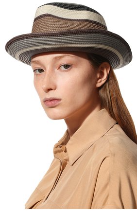 Женская шляпа LORENA ANTONIAZZI бежевого цвета, арт. SE2280CE15A/9994 | Фото 2 (Материал: Пластик, Синтетический материал, Текстиль, Растительное волокно)