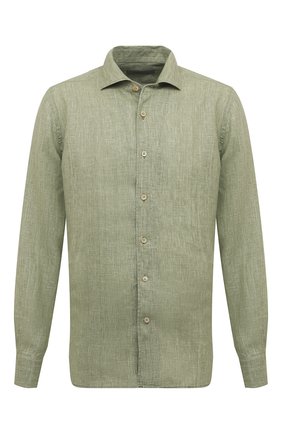 Мужская льняная рубашка CORNELIANI зеленого цвета по цене 31950 руб., арт. 89P126-2111912/00 | Фото 1 Мужская льняная рубашка CORNELIANI зеленого цвета, арт. 89P126-2111912/00 | Фото 1 (Рукава: Длинные; Длина (для топов): Стандартные; Материал внешний: Лен; Случай: Повседневный; Манжеты: На пуговицах; Воротник: Акула; Рубашки М: Regular Fit; Принт: Однотонные; Стили: Кэжуэл)