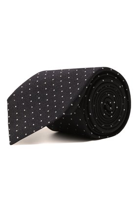 Мужской шелковый галстук GIORGIO ARMANI темно-синего цвета, арт. 360054/2F925 | Фото 1 (Материал: Шелк, Текстиль; Принт: С принтом)