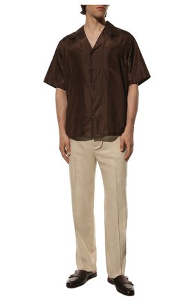 Мужские кожаные сабо SANTONI темно-коричневого цвета, арт. MCCG17974LC5BGFRT29 | Фото 2 (Материал внешний: Кожа; Материал внутренний: Натуральная кожа)