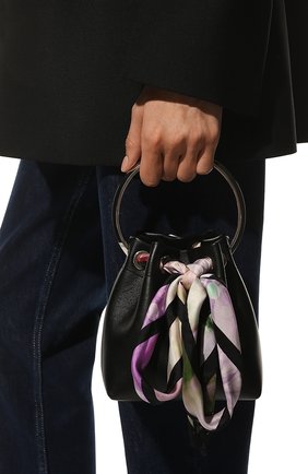 Женская сумка bon bon JIMMY CHOO черного цвета, арт. BONBONXDA | Фото 2 (Ремень/цепочка: На ремешке; Размер: mini; Материал: Натуральная кожа; Сумки-технические: Сумки top-handle; Женское Кросс-КТ: Вечерняя сумка)