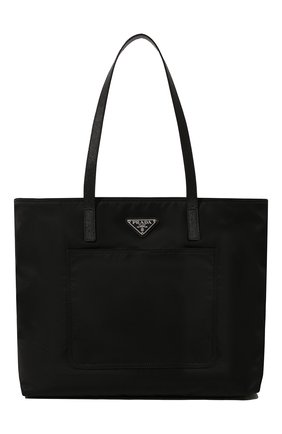 Женский сумка-тоут re-nylon PRADA черного цвета, арт. 1BG052-R064-F0002-OOW | Фото 1 (Материал: Натуральная кожа; Размер: large; Сумки-технические: Сумки-шопперы)