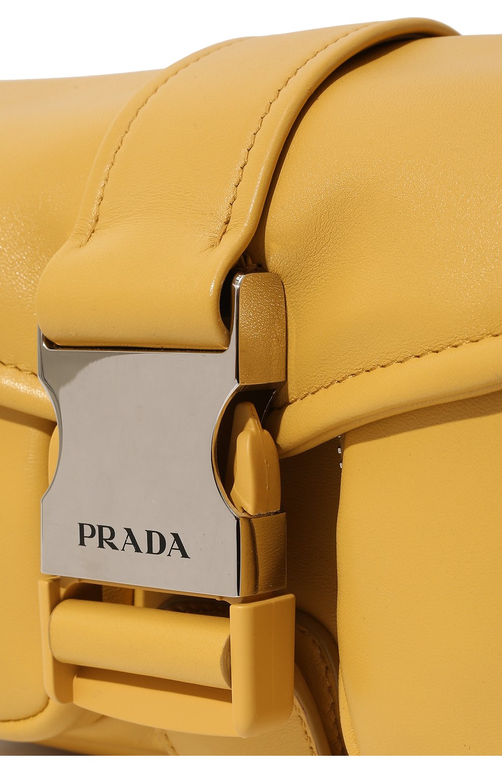 Женская сумка pocket PRADA желтого цвета, арт. 1BD295-2ATN-F0F06-NFO | Фото 3 (Сумки-технические: Сумки через плечо; Материал: Натуральная кожа; Ремень/цепочка: На ремешке; Размер: small)