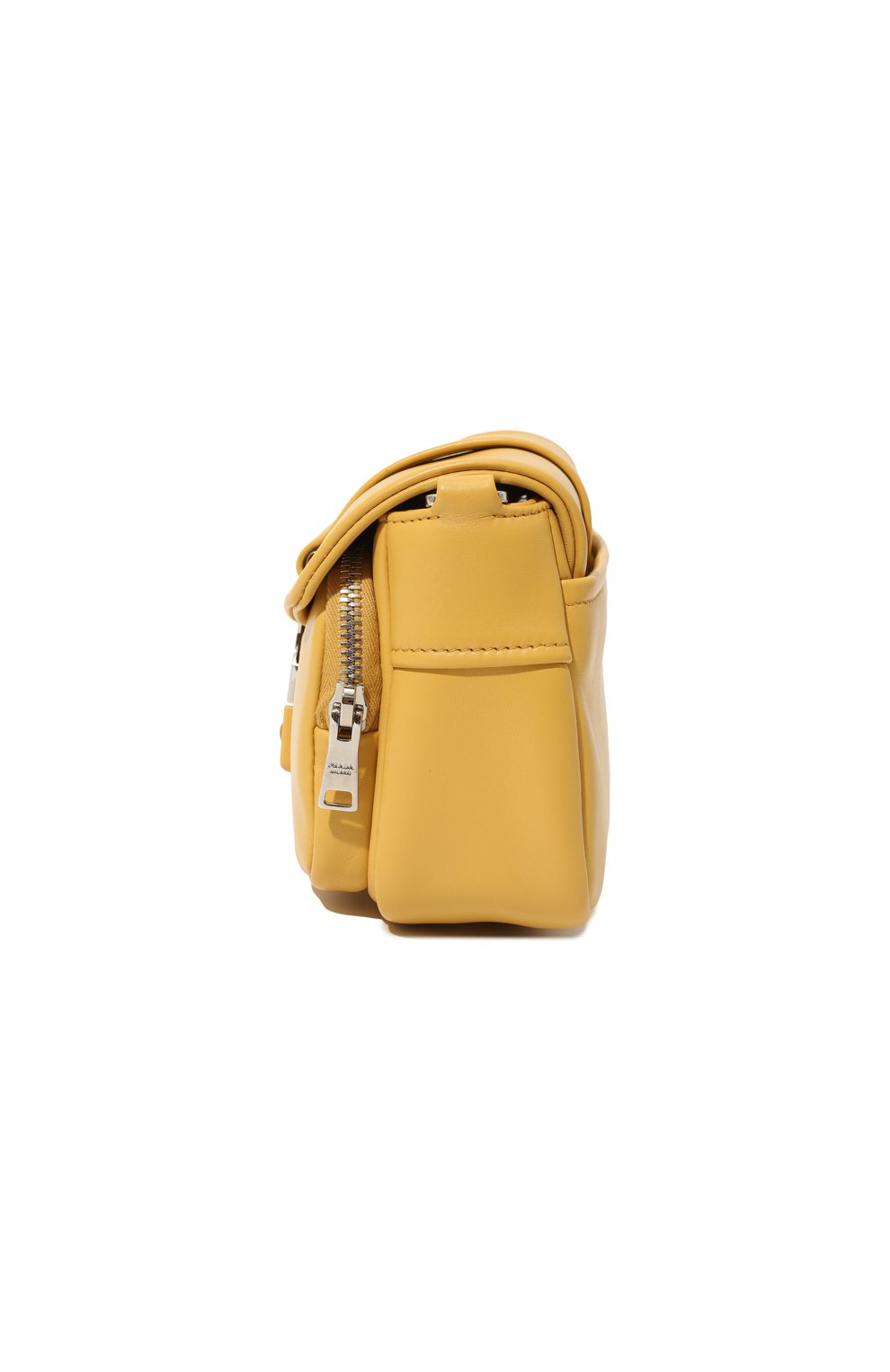 Женская сумка pocket PRADA желтого цвета, арт. 1BD295-2ATN-F0F06-NFO | Фото 4 (Сумки-технические: Сумки через плечо; Материал: Натуральная кожа; Ремень/цепочка: На ремешке; Размер: small)