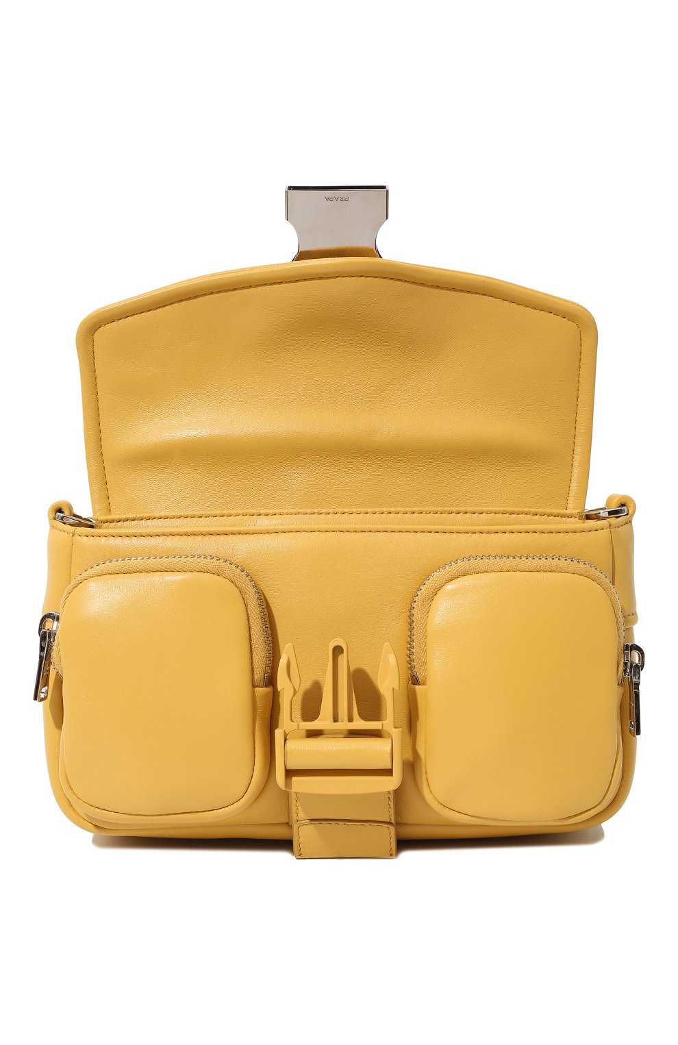 Женская сумка pocket PRADA желтого цвета по цене 0 тенге, арт. 1BD295-2ATN-F0F06-NFO | Фото 6 Женская сумка pocket PRADA желтого цвета, арт. 1BD295-2ATN-F0F06-NFO | Фото 6 (Сумки-технические: Сумки через плечо; Материал: Натуральная кожа; Ремень/цепочка: На ремешке; Размер: small)