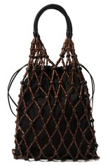 Женский сумка-тоут fishnet PRADA коричневого цвета, арт. 1BC110-2DI1-F0R6P-OOO | Фото 6 (Сумки-технические: Сумки-шопперы; Материал: Текстиль, Дерево, Экокожа; Размер: large)