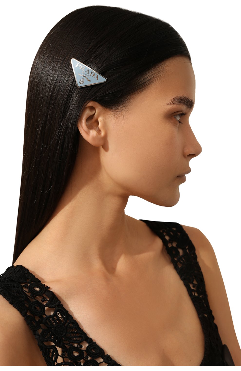 Женская заколка для волос PRADA голубого цвета, арт. 1IF050-2BA6-F0076 | Фото 2