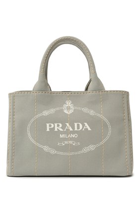 Женская сумка PRADA хаки цвета, арт. 1BG439-ZKI-F0HZR-ROO | Фото 1 (Материал: Текстиль; Ремень/цепочка: На ремешке; Размер: medium; Сумки-технические: Сумки top-handle, Сумки через плечо)
