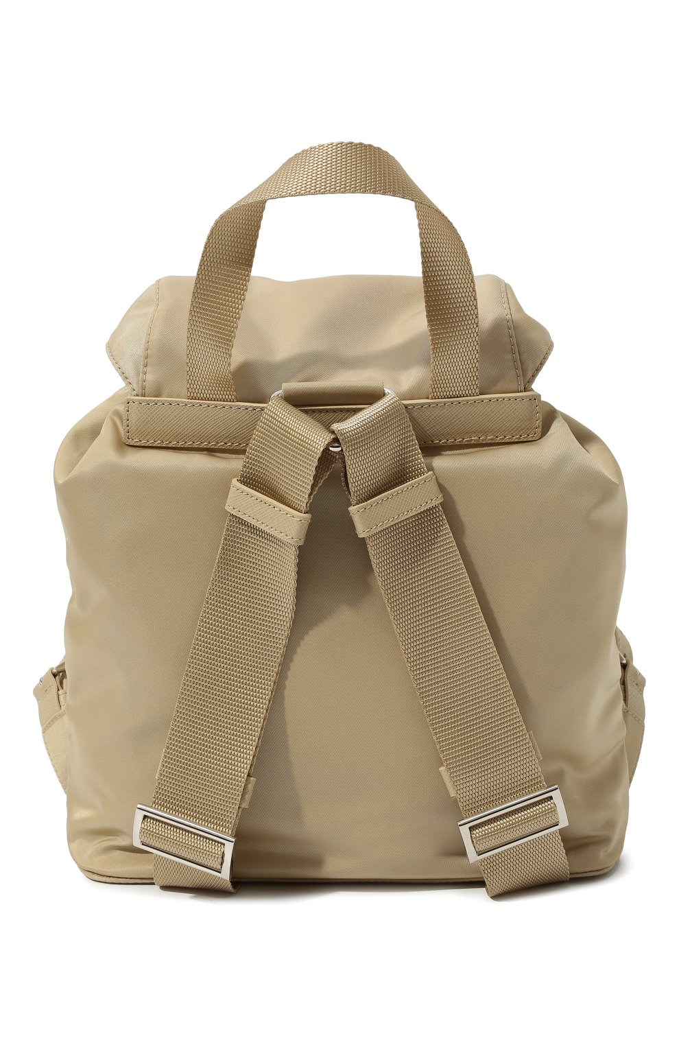 Женский рюкзак re nylon PRADA бежевого цвета, арт. 1BZ677-RV44-F0F24-OOO | Фото 7 (Размер: medium; Материал: Натуральная кожа)