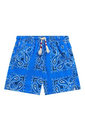 Детские плавки-шорты MC2 SAINT BARTH синего цвета, арт. STBK CAPRESE JR/CAP0003/00559B | Фото 1 (Материал внешний: Синтетический материал; Кросс-КТ: Пляж)