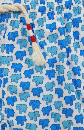 Детские плавки-шорты MC2 SAINT BARTH голубого цвета, арт. STBK JEAN LIGHTING 70/JEA0016/00332B | Фото 3 (Кросс-КТ: Пляж; Материал внешний: Синтетический материал)