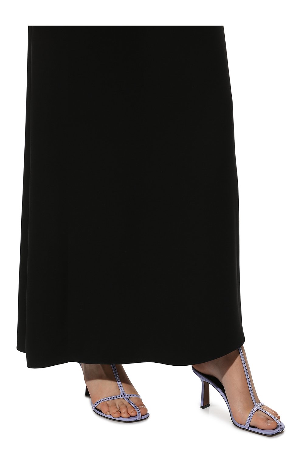 Женские текстильные босоножки jumel NEOUS сиреневого цвета, арт. 00337CD21 | Фото 3 (Материал внешний: Текстиль; Каблук высота: Высокий; Материал внутренний: Натуральная кожа; Каблук тип: Шпилька)